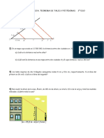 3º Eso Examen Semejanza Thales Pitágoras Cádiz