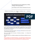 Calibraint's Blockchain Ecosystem - Bridging Gaps, Meeting Challenges, Delivering Excellence