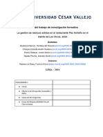 La Gestión de Residuos Sólidos en El Restaurante Pez Norteño en El Distrito de Los Olivos, 2024