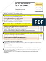 Exemple de Sujets Examen Taxi VTC 13