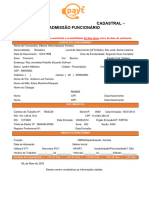 Ficha Cadastral Admissional