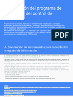 Aplicación Del Programa de Inspección Del Control de Calidad.