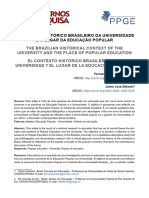 5.o Contexto Histórico Brasileiro Da Universidade e o Lugar Da Educação Popular