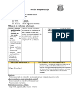 Sesión de Aprendizaje Tutoría Mitos Sobre La Violencia Contra La Mujer