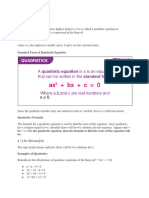 1.6 Quadratics and Cubic