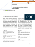 Leaching Losses From Kenyan Maize Cropland Receiving Different Rates of Nitrogen Fertilizer