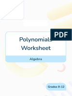 Grade 9-12 Math Polynomial-Worksheet 8 Pages