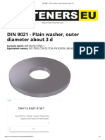 DIN 9021 - Plain Washer, Outer Diameter About 3 D