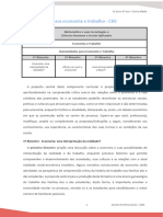 Plano de Curso 3º Ano Humanidades para Economia e Trabalho