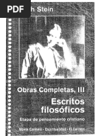 Edith Stein Obras Completas Vol III Escr