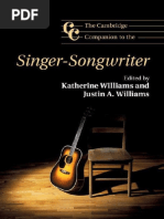 The Cambridge Companion To The Singer-Songwriter by Katherine Williams, Justin A. Williams (Editors)