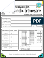 Examen Segundo Trimestre - Primero - Ciclo 23 - 24