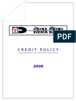 Credit Policy 2006