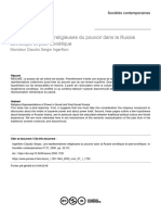 Les Représentations Religieuses Du Pouvoir Dans La Russie Soviétique Et Post-Soviétique