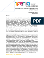 Desafios para A Comunicação Educativa em Vivências de Políticas Públicas