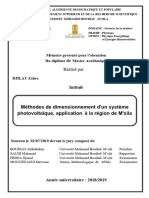 Méthodes de Dimensionnement D'un Système