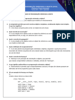 Atividades de Fixação - Programação Orientada A Objeto - 1 Periodo