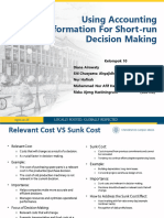 Accounting Information For Short Run Decision Making