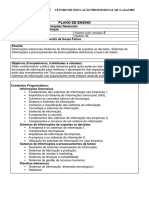 Plano de Ensino de Sistemas de Informações Gerenciais Administração Aninha 2024