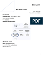 Analisis Del Puesto de Jefe de Control de Calidad