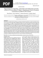 Phytochemical Composition, Antioxidant and Antibacterial Activities of Root of Uvaria Chamae P. Beauv. (Annonaceae) Used in Treatment of Dysentery in North of Côte D'ivoire