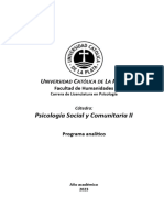 Psicología Social y Comunitaria II 2023