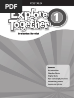 Explore Together 1 Evaluation Booklet