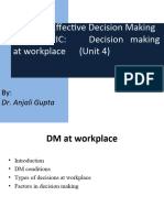 Unit 4decision Makng at Workplace