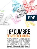 Programa 16 Cumbre de Mercociudades