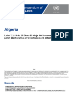 Algeria - Algerian Investment Code 2022 (French)