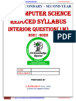 Xii - CS RS Interior One Mark Question 2021-2022