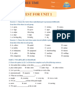 Test For Unit 1