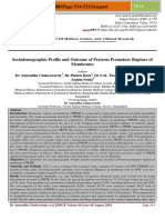 Sociodemographic Profile and Outcome of Preterm Premature Rupture of