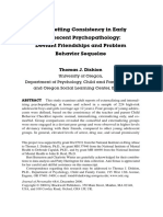 Journal of Personality - 2001 - Dishion - Cross Setting Consistency in Early Adolescent Psychopathology Deviant