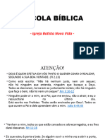 ESCOLA BÍBLICA Livre Arbitrio