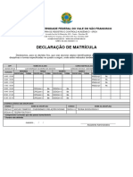 Declaração de Matricula Facul