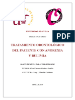 Tratamiento Odontológico Del Paciente Con Anorexia y Bulimia. Papel Del Odontólogo