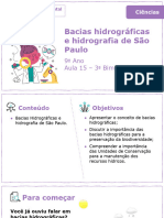 Aula 15 - Bacias Hidrográficas e Hidrografia de São Paulo