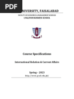 Course Outline IR & CA Spring 2023