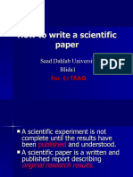 Write Scientific Paper