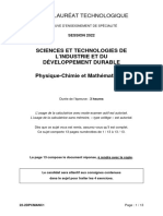 Sti2d Spe Physique Chimie Mathematiques 2022 Nouvelle Caledonie Sujet Officiel