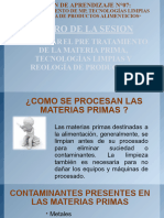 SESION N°07 - Pre Tratamiento de Materia Prima, Tecnologías Limpias y Reologia de Productos Alimenticiios