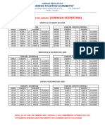 Calendario de Juegos Vespertina