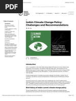 India's Climate Change Policy: Challenges and Recommendation