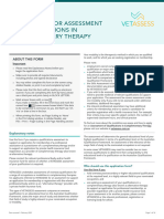 Application For Assessment of Qualifications in Complementary Therapy