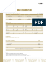 The Islands Price List