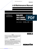 Komatsu PC138US-8 - PC138USLC-8 Hydraulic Excavator Operation & Maintenance Manual