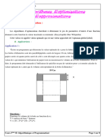 Les Algorithmes D'optimisations Et D'approximations