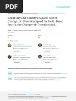 Reliability and Validity of A New Test of Change-of-Direction Speed For Field