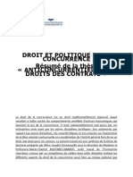 RESUME Pratiques Anticoncurrentiels Et Droit Des Contrats